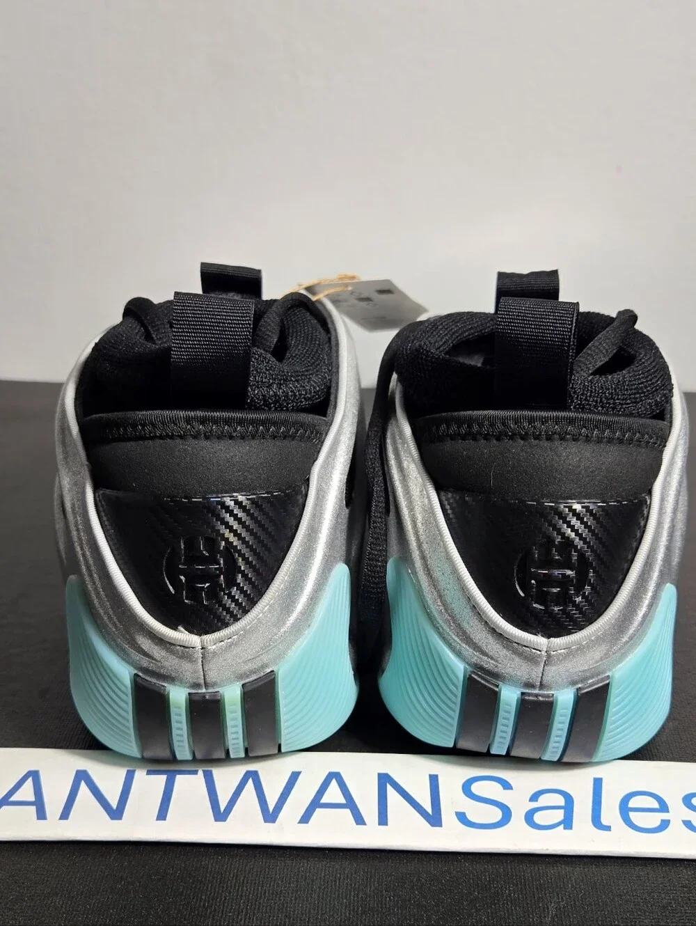 Adidas Harden Volume 9 UNO Silver Aqua Black Shoes James JS1028 Men 14